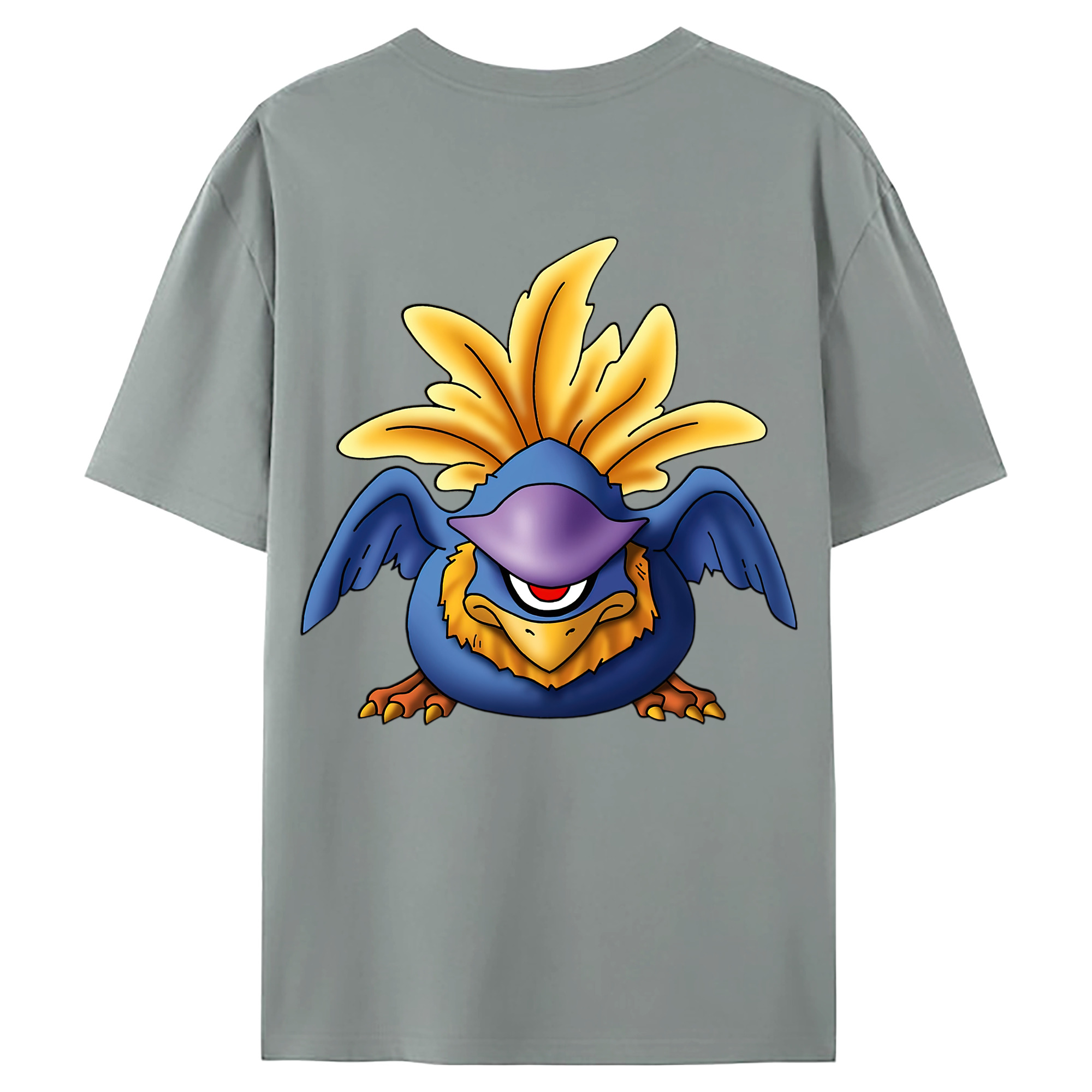 （画像用） ドラゴンクエスト Doragon Kuesuto Dragon Quest 綿100％ メンズ半袖Tシャツ（バックプリント） 通気性
